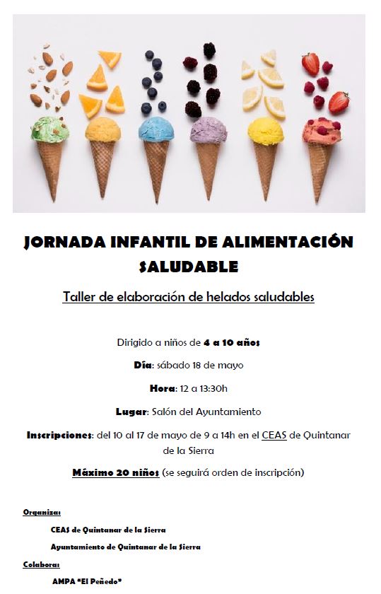 Jornadas infantiles de alimentación saludable 